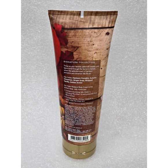 Sweet Cinnamon Pumpkin Triple Moisture Body Cream 8 Oz Bath & Body Works - Picture 2 of 2